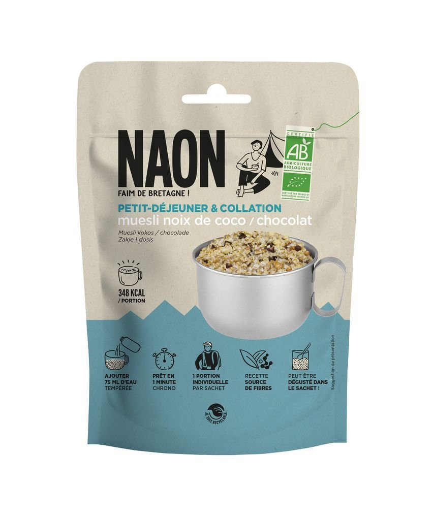 Organic muesli made with oat flakes – Coconut and chocolate muesli - Naon