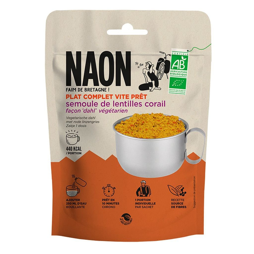 Coral lentil semolina, vegetarian dahl-style - Naon