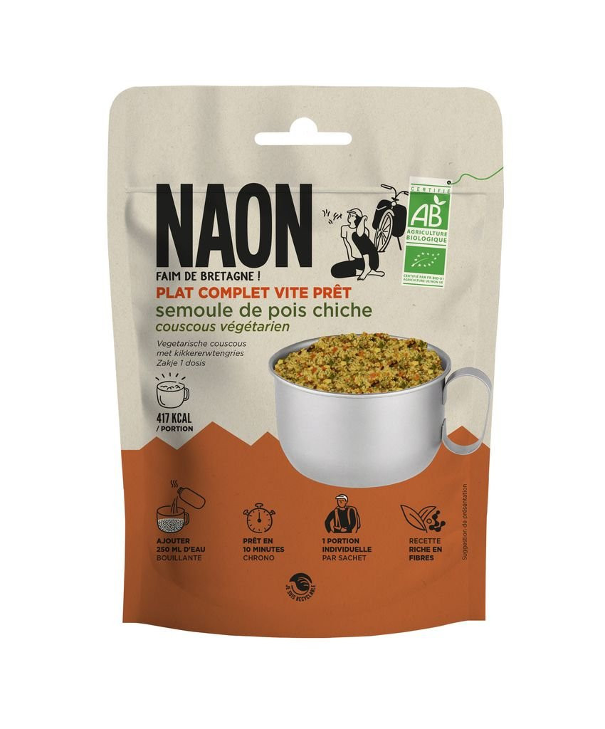 Organic freeze-dried dish: Chickpea semolina vegetarian couscous - Naon