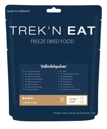 Lait entier en poudre 250 g (2 litres) – Trek’n Eat