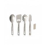 Ustensiles de cuisine pour el camping Sea to Summit Detour Stainless Steel Utensil Set - 4 pièces - Gris