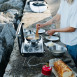 Stainless steel camping kit Primus CampFire Serving Kit - Rouge