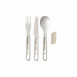 Sea to Summit Detour Stainless Steel Cutlery Set for camping - Grey